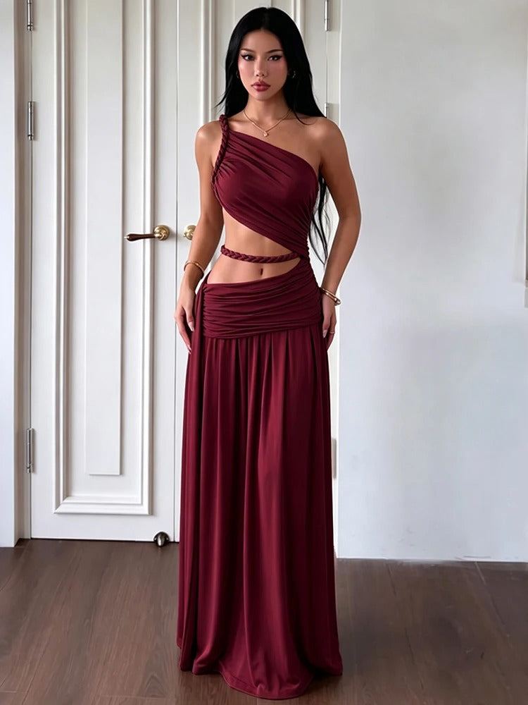 Dalia Maxi Dress Black With Detail Cadena Gold – Sienna Noosa