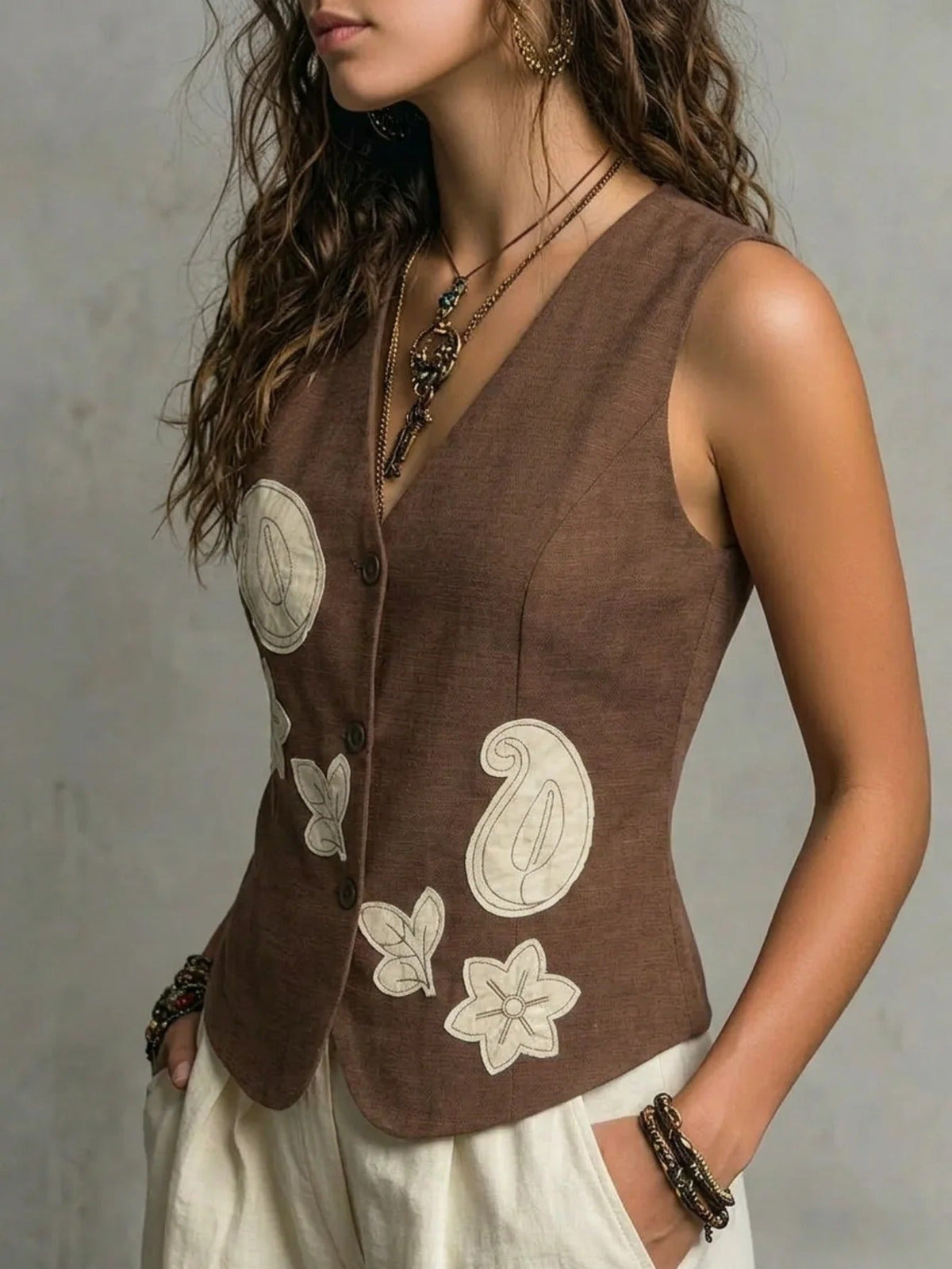 Elvira Waistcoat Linen With Belt Ajustable – Sienna Noosa