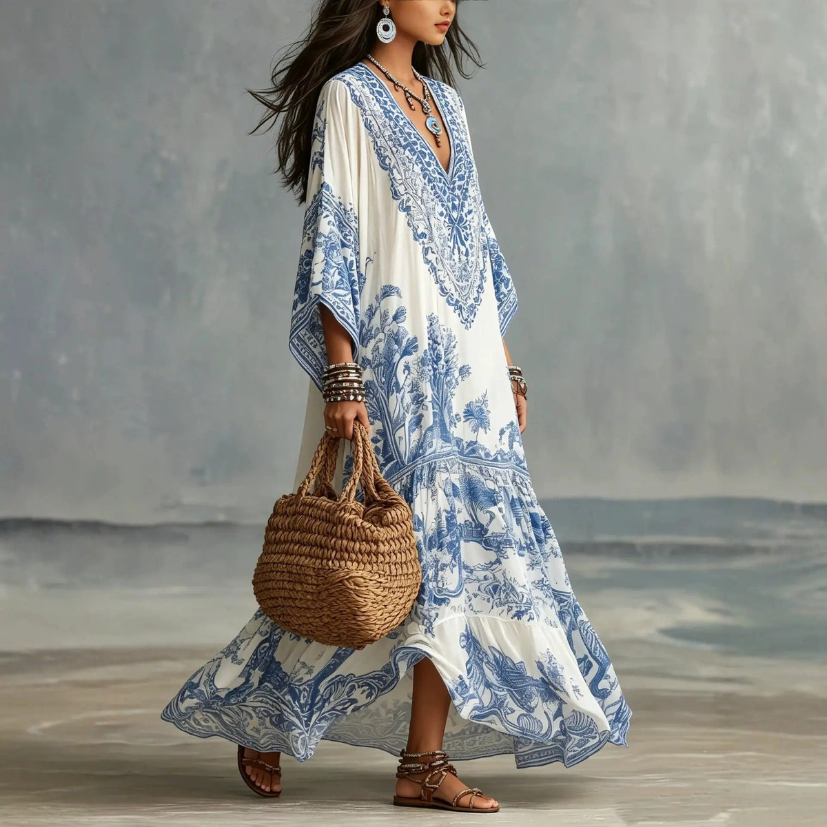 Alba Nera Maxi Dress Bohemian Vintage – Sienna Noosa