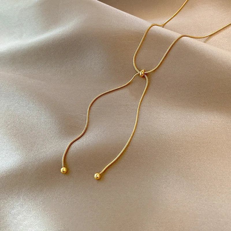 Elara Collar Ajustable de Acero Inoxidable Chapado en Oro de 18K – Sienna Noosa