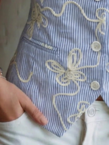 Martina Waistcoat Embroidered Ajustable – Sienna Noosa