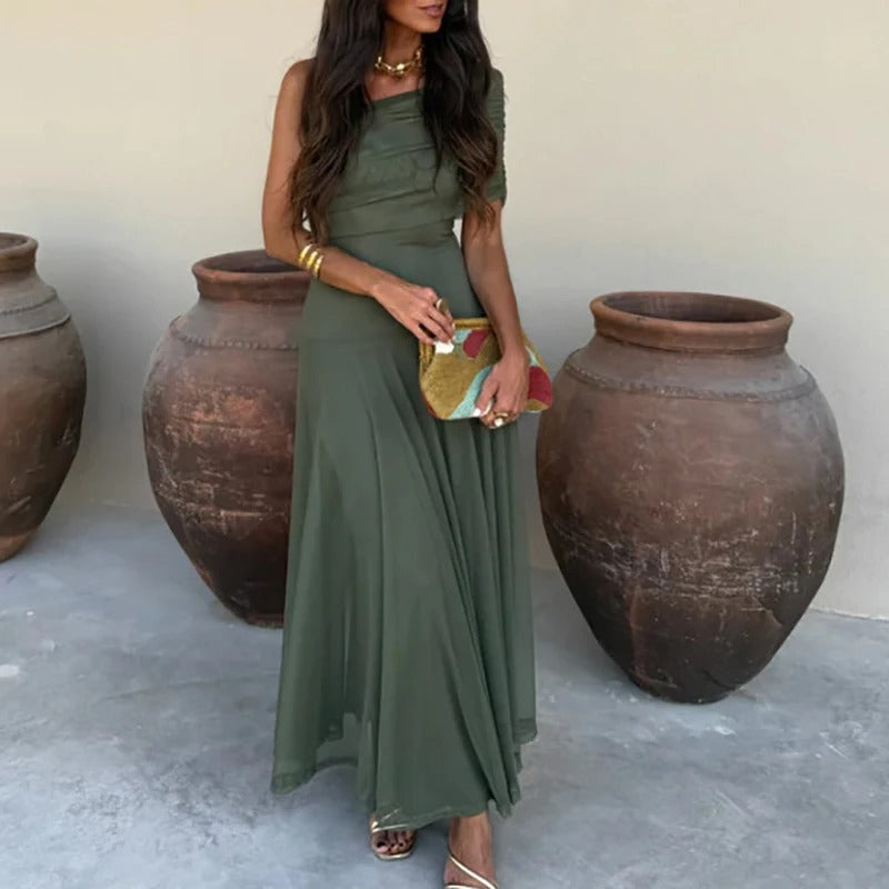 Estefanía Rocio Maxi Dress Shoulders Off-shoulder With Aberturas – Sienna Noosa