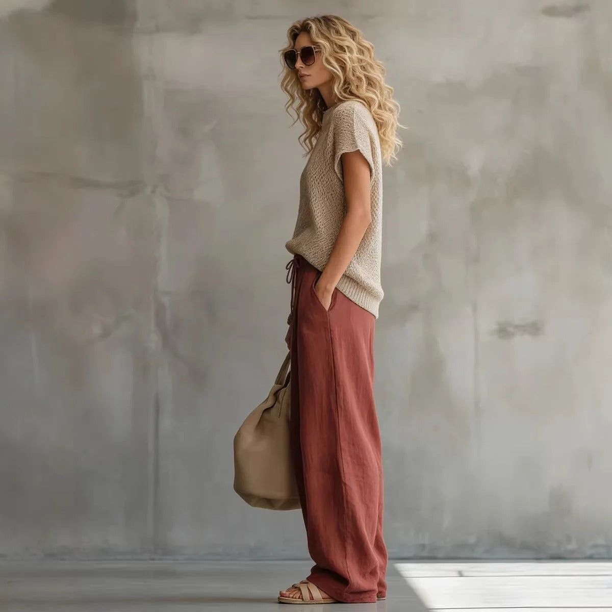 Elvira Candela Set Two-Piece A-line Striped With Trousers Flowing – Sienna Noosa