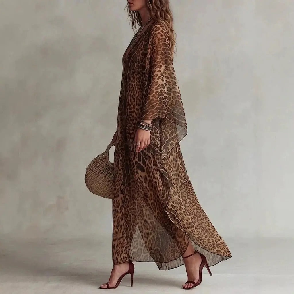 Sabina Noa Maxi Dress Tulle Animal Print – Sienna Noosa