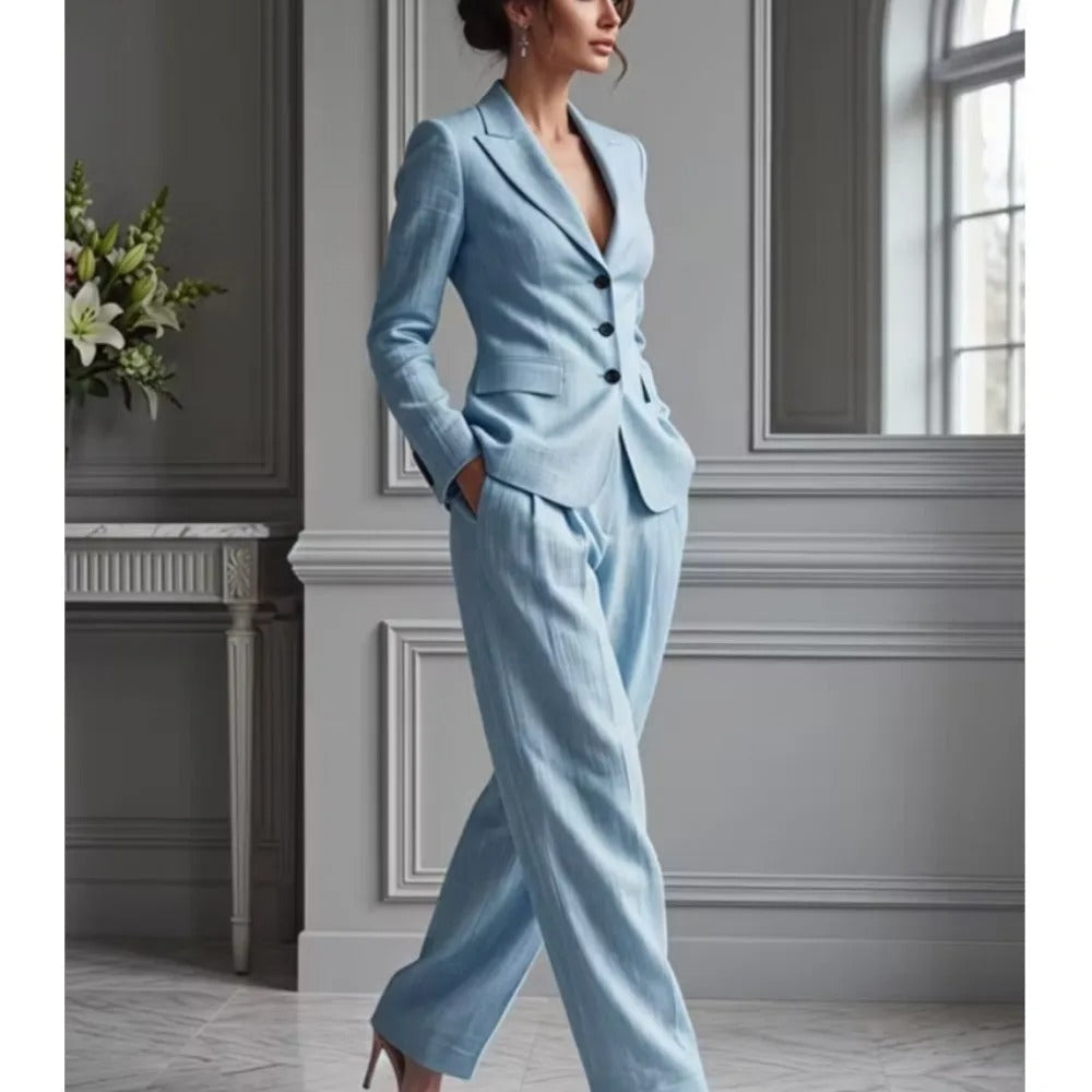 Asuncion Victoria Set Traje Elegant With Blazer Fitted And Trousers Wide – Sienna Noosa