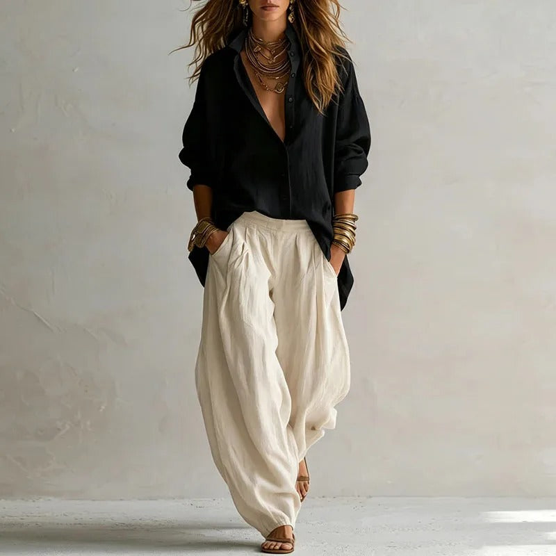 Clemencia Elena Jumpsuit Elegant With Waist Ajustable And Trousers Wide – Sienna Noosa