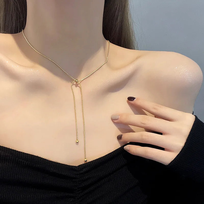 Elara Collar Ajustable de Acero Inoxidable Chapado en Oro de 18K – Sienna Noosa