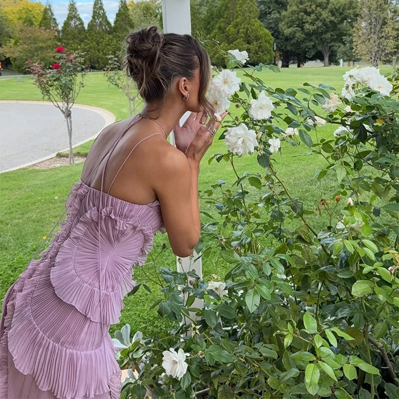 Celeste Vittoria Maxi Dress Satin Asymmetric – Sienna Noosa