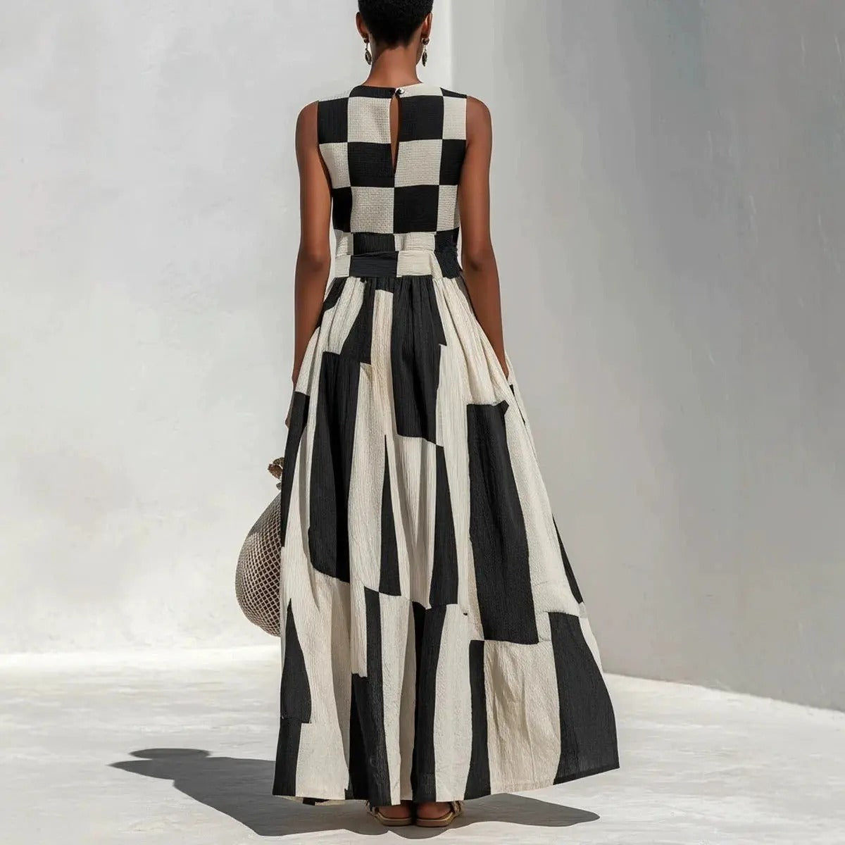 Belinda Sofia Set Linen With Top Halter And Trousers Wide A-line Striped – Sienna Noosa