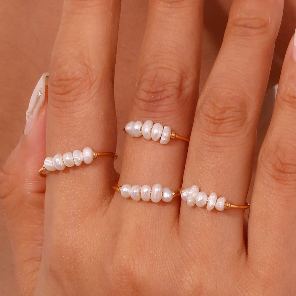 Lucia Anillo Gold Acero Inoxidable With Bano Pvd Oro 18k – Sienna Noosa