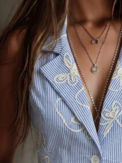 Martina Waistcoat Embroidered Ajustable – Sienna Noosa