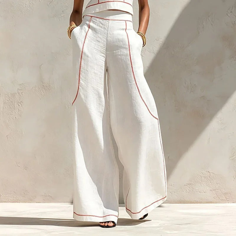 Inés Aitana Set Two-Piece With Trousers Flowing Asymmetric – Sienna Noosa