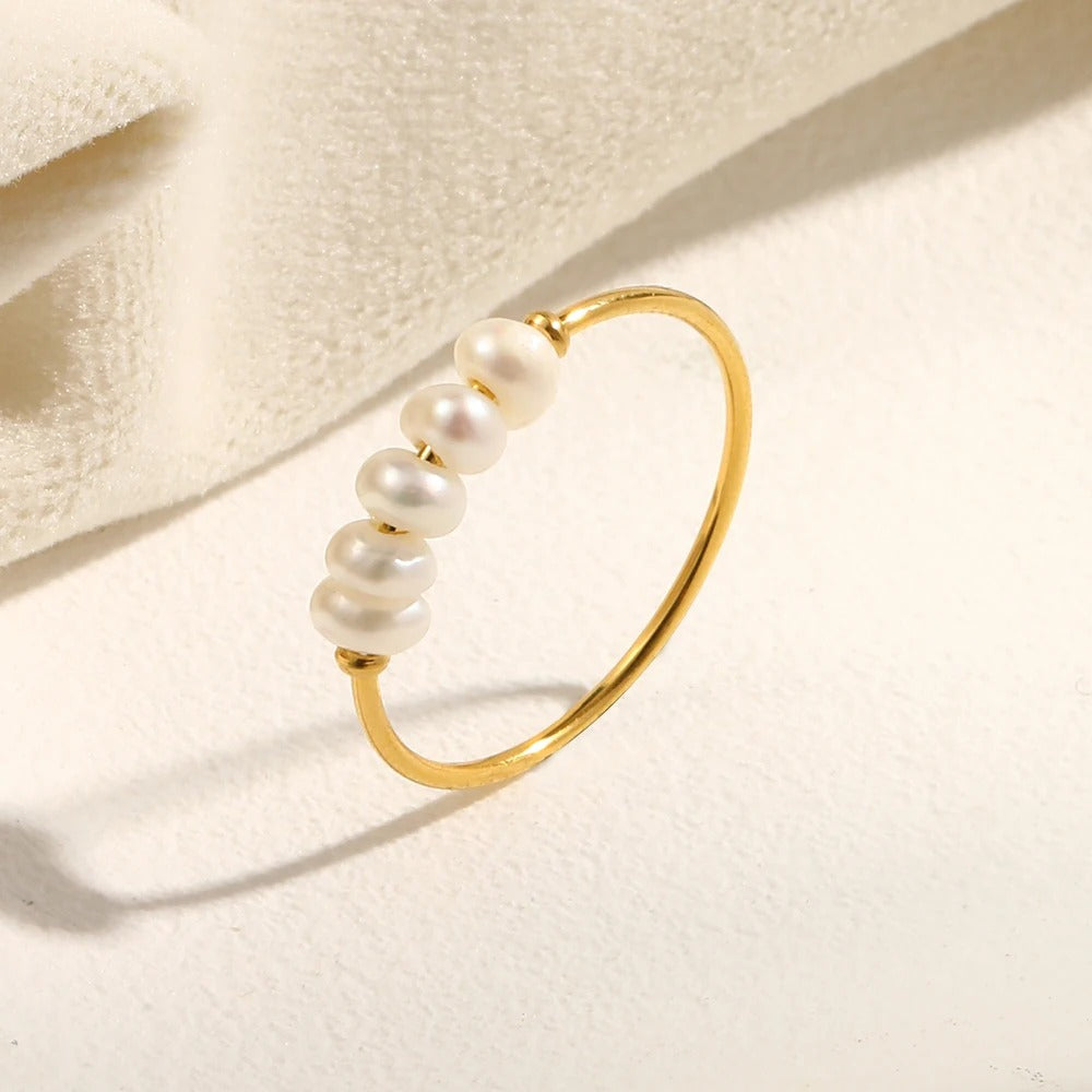 Lucia Anillo Gold Acero Inoxidable With Bano Pvd Oro 18k – Sienna Noosa
