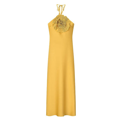 Solenne Aurelia Maxi Dress Floral With Neck Halter – Sienna Noosa
