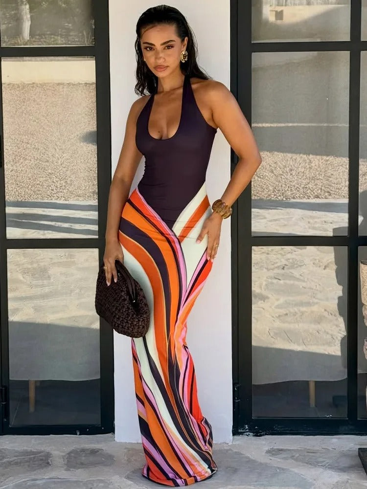 Samira Celeste Maxi Dress Pleated With Ruffles – Sienna Noosa