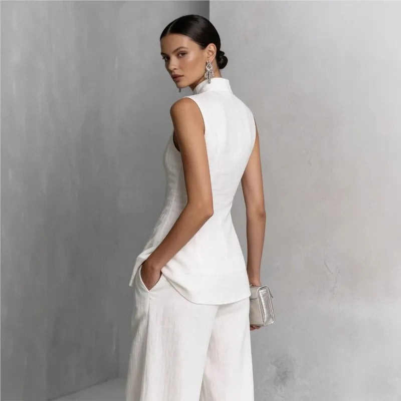 Celia Amelia Jumpsuit Two-tone Pierna Wide With Neckline In V – Sienna Noosa