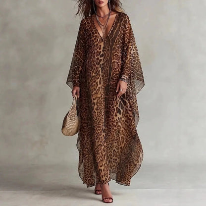Sabina Noa Maxi Dress Tulle Animal Print – Sienna Noosa
