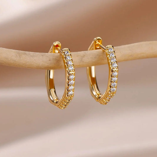 Bárbara Pendientes Aro Halo Brillante – Sienna Noosa