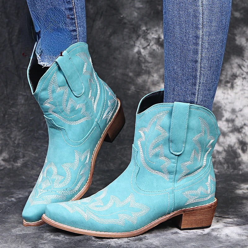 Celia Botines Cowboy Bordados – Sienna Noosa