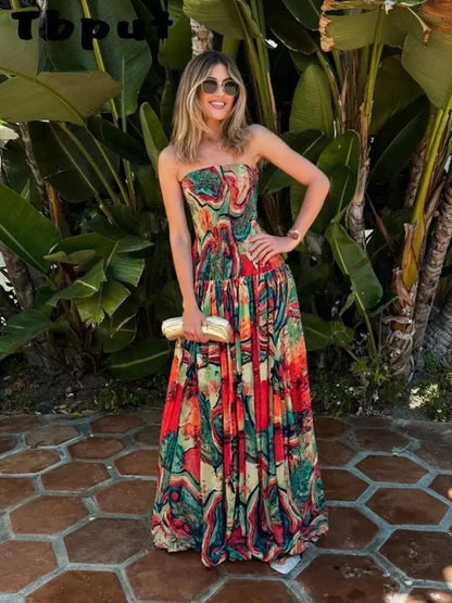 Isadora Valeria Maxi Dress Floral With Neckline Cuadrado – Sienna Noosa