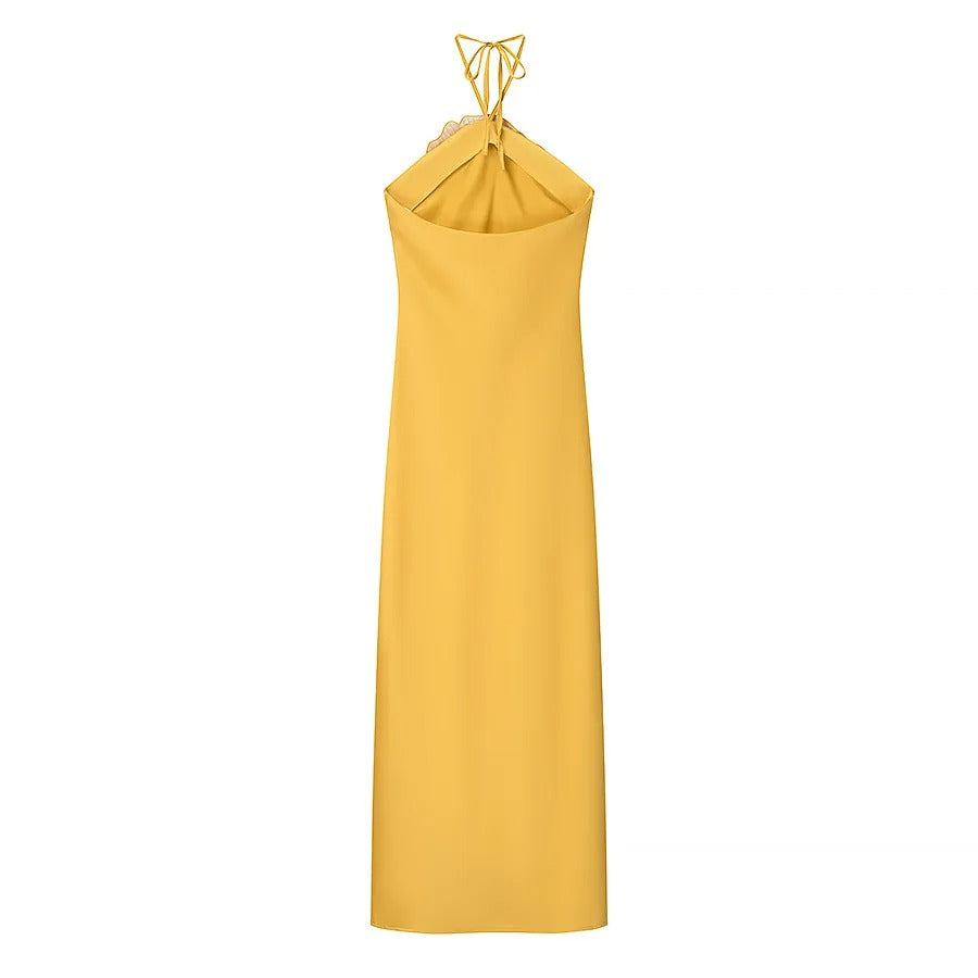 Solenne Aurelia Maxi Dress Floral With Neck Halter – Sienna Noosa
