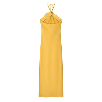 Solenne Aurelia Maxi Dress Floral With Neck Halter – Sienna Noosa