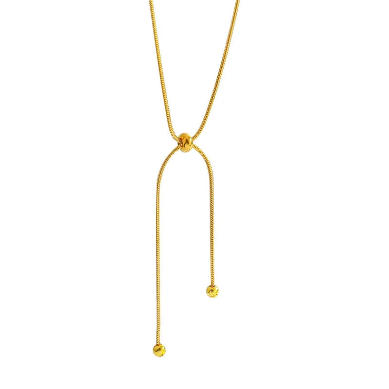 Elara Collar Ajustable de Acero Inoxidable Chapado en Oro de 18K – Sienna Noosa