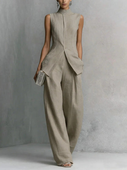 Celia Amelia Jumpsuit Two-tone Pierna Wide With Neckline In V – Sienna Noosa