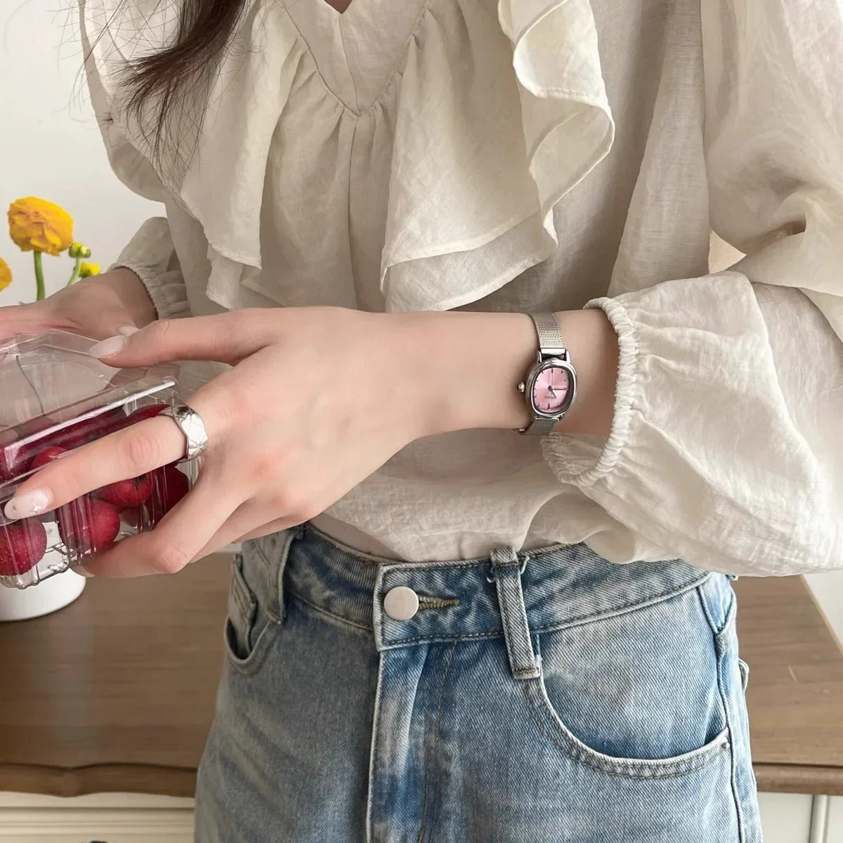 Esmeralda Reloj Ovalado Green Acero Inoxidable – Sienna Noosa