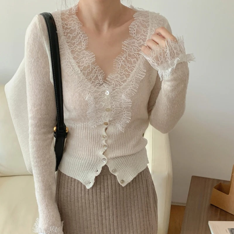 Elena Cardigas Short Knit With Neck Redondo – Sienna Noosa