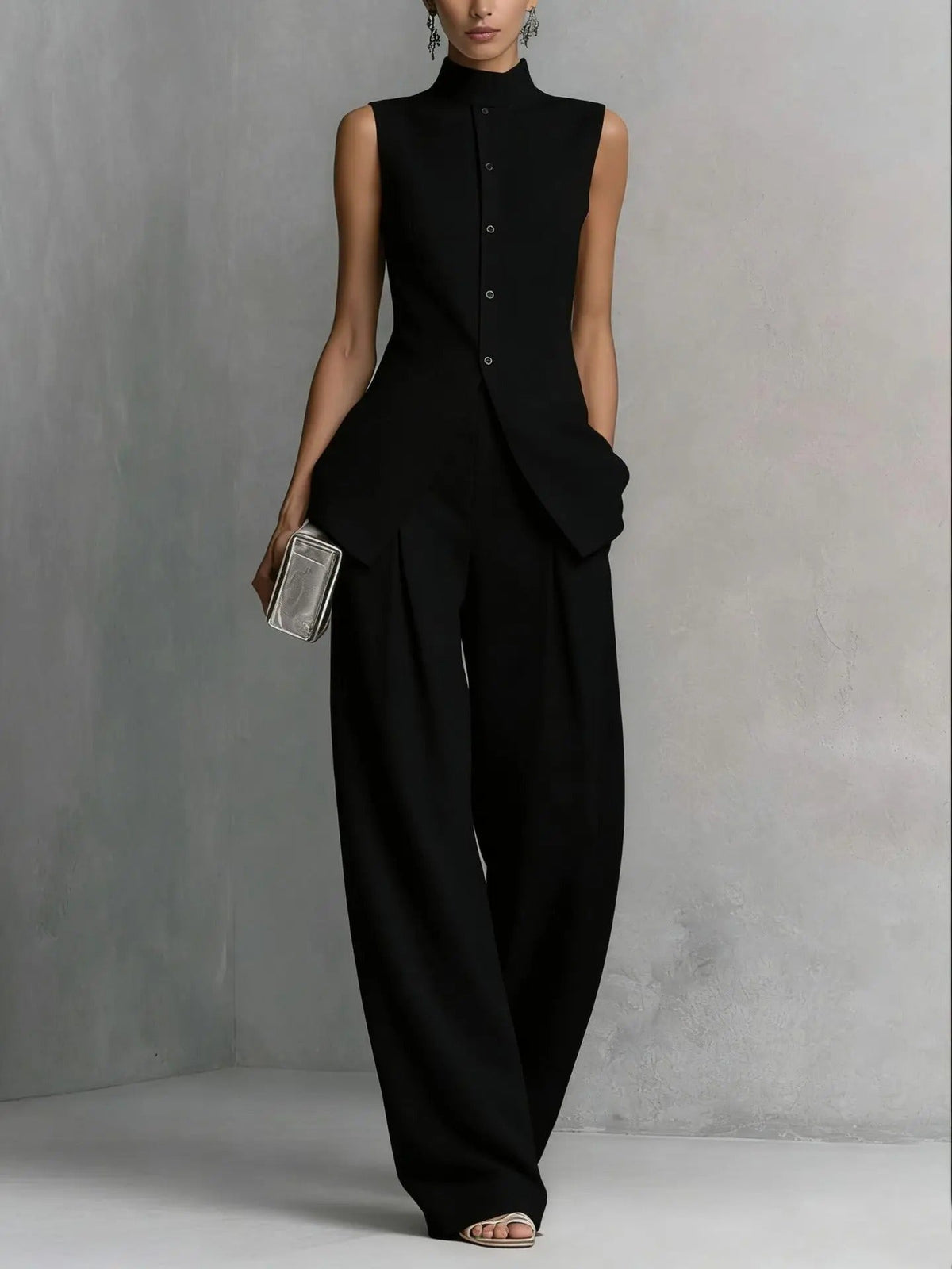 Celia Amelia Jumpsuit Two-tone Pierna Wide With Neckline In V – Sienna Noosa
