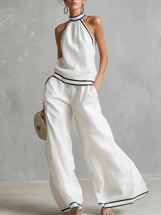 Blanca Elvira Set Two-Piece With Top Knit And Trousers Flowing – Sienna Noosa