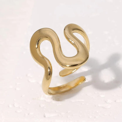 Lucia Anillo Gold Acero Inoxidable With Bano Pvd Oro 18k – Sienna Noosa