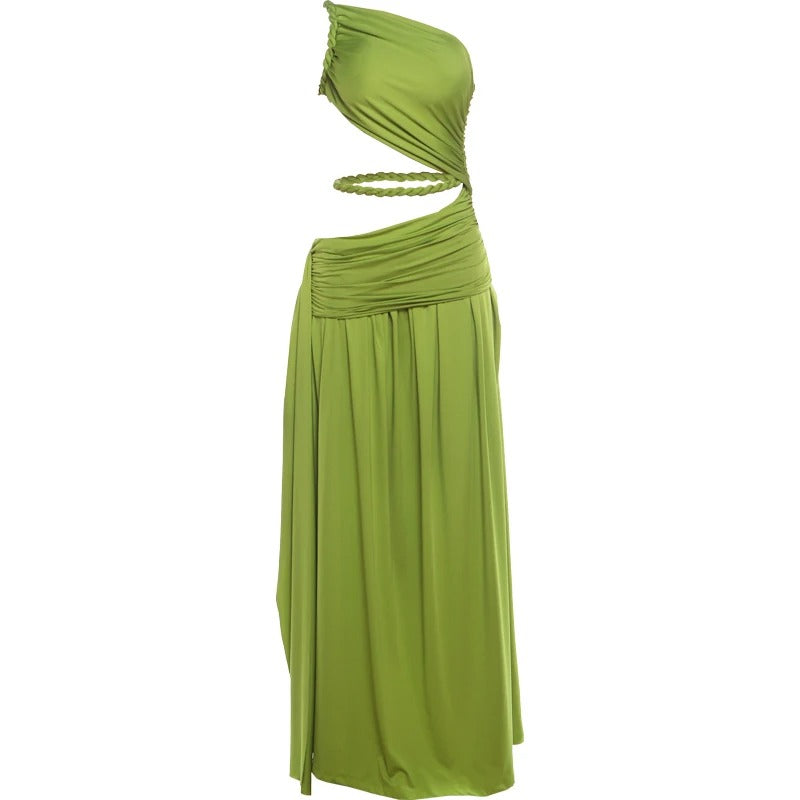 Dalia Maxi Dress Black With Detail Cadena Gold – Sienna Noosa