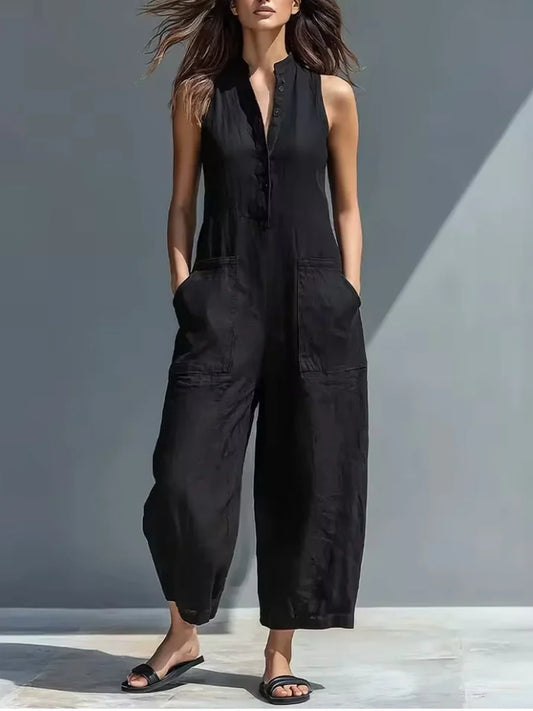 Jumpsuit Elegant Print A-line Check Monocromatico – Sienna Noosa