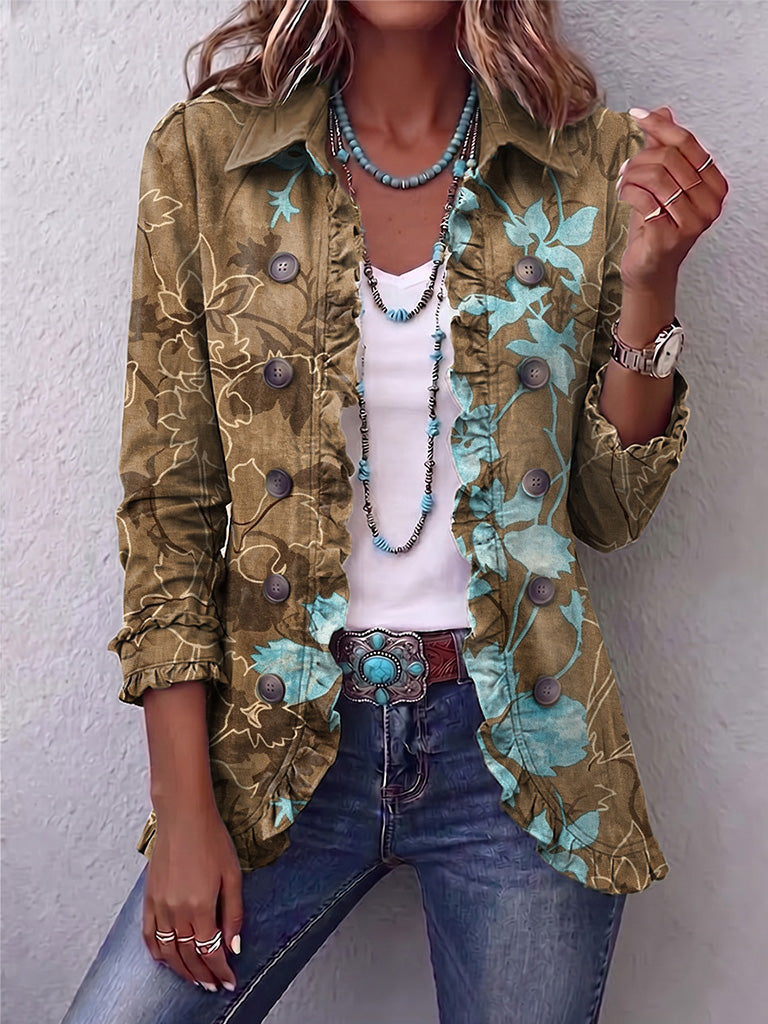 Salud Jacket Floral Ombre With Ruffles – Sienna Noosa