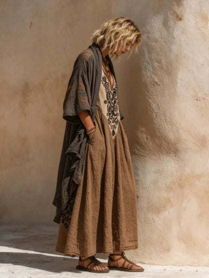 Amarilis Kajsa Set I Linneblandning – Sienna Noosa