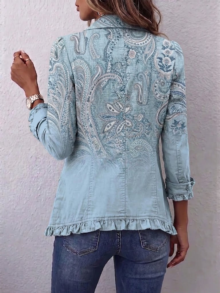 Remedios Jacket Paisley Vintage With Ruffles – Sienna Noosa