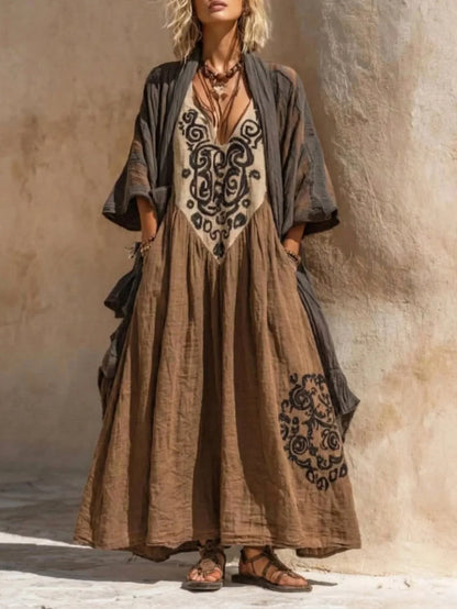 Amarilis Kajsa Set I Linneblandning – Sienna Noosa