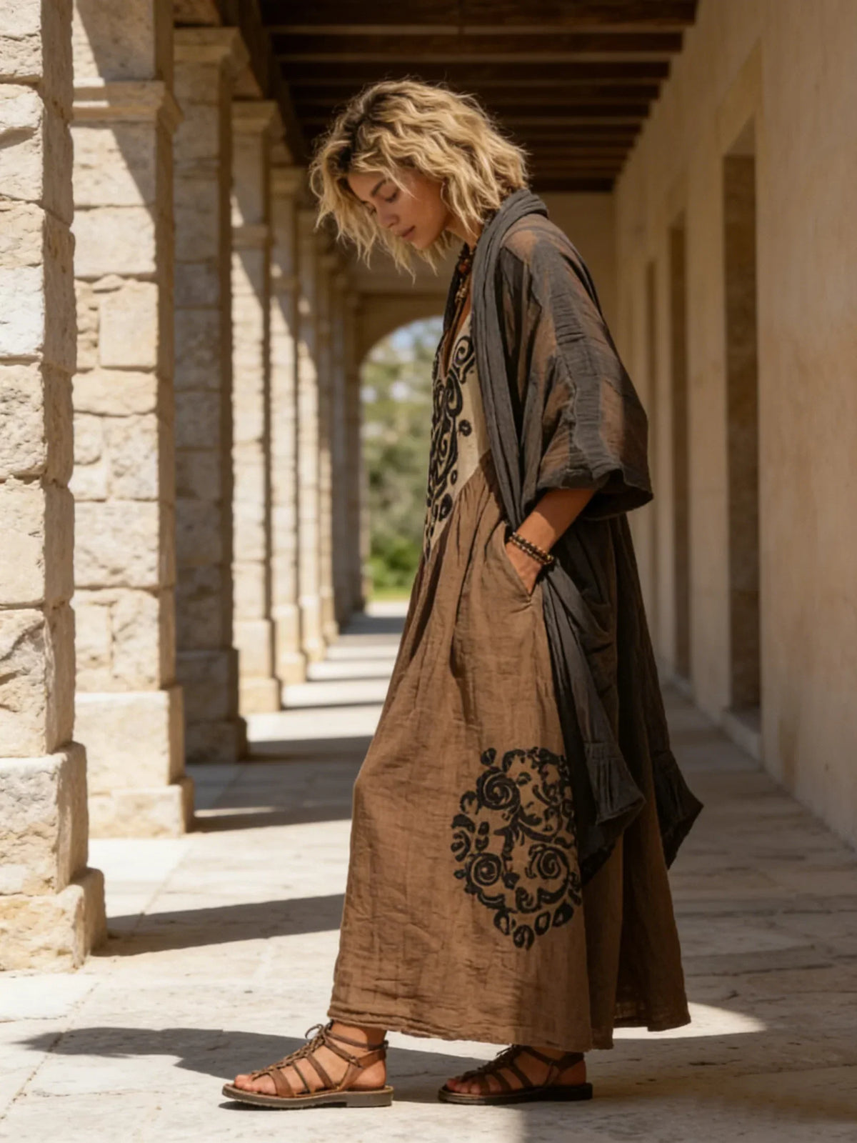 Amarilis Kajsa Set I Linneblandning – Sienna Noosa