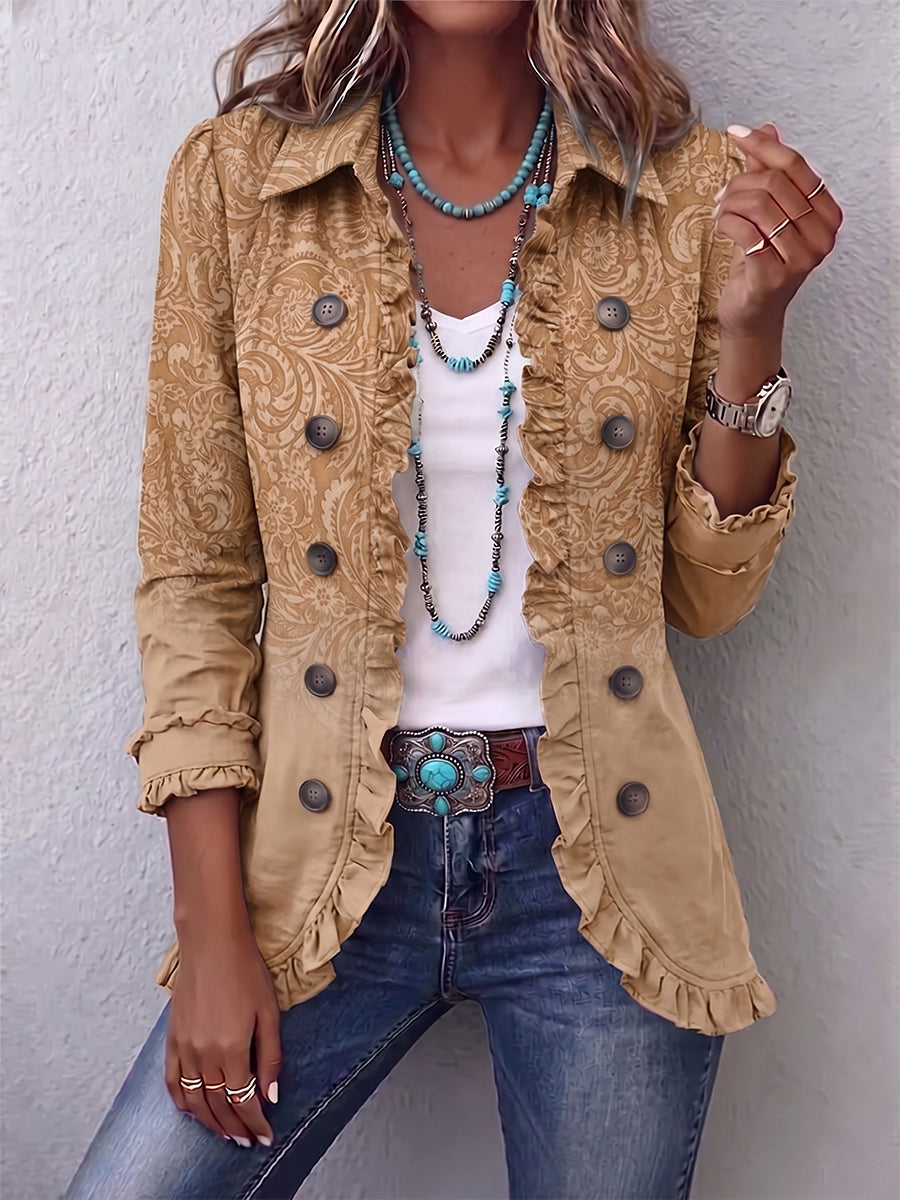 Covadonga Jacket Print Relieve With Ruffles – Sienna Noosa