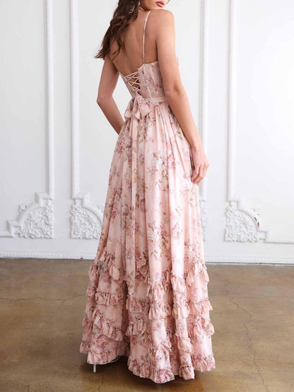 Floral Frill Split Maxi Dress – Sienna Noosa