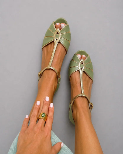 Elena Sandals Flat Suede With Punta Open – Sienna Noosa