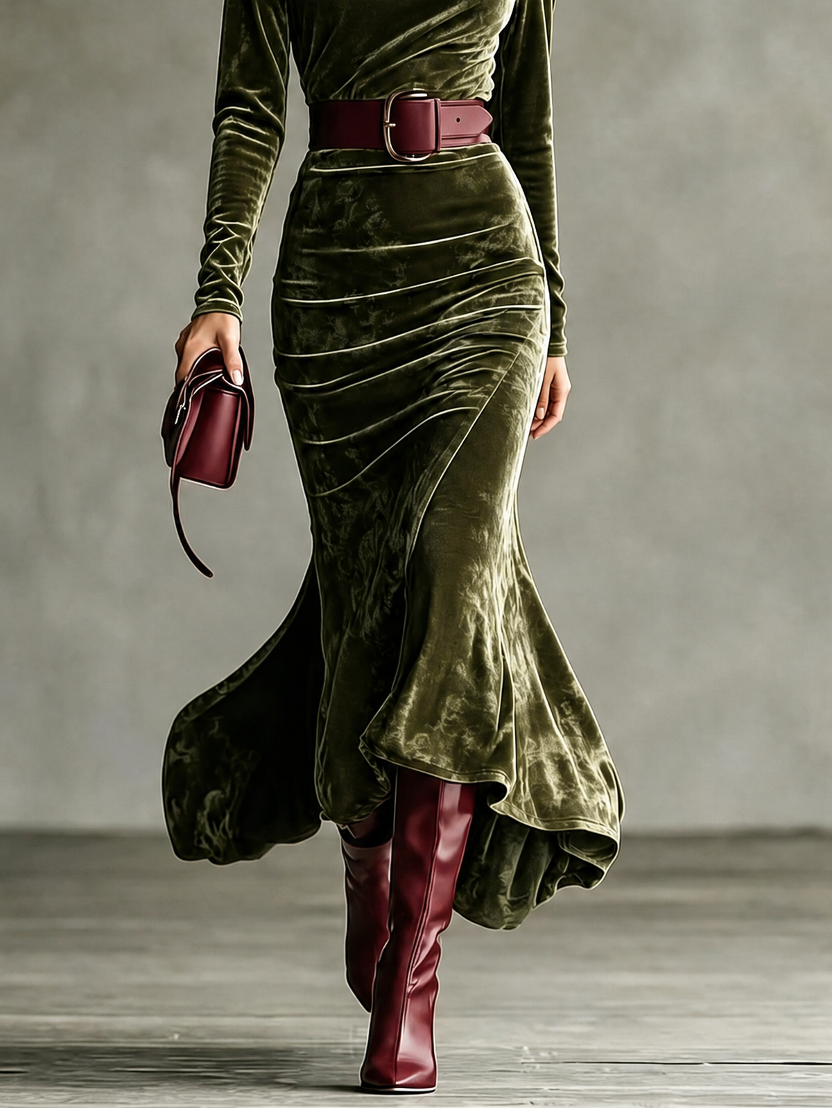 Susana Long Sleeve Velvet Mermaid Maxi Dress – Sienna Noosa