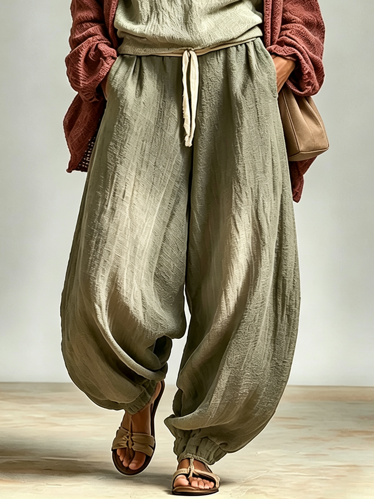 Ariadna Tank Top Harem Pants and Knit Cardigan Casual Three Piece Set – Sienna Noosa