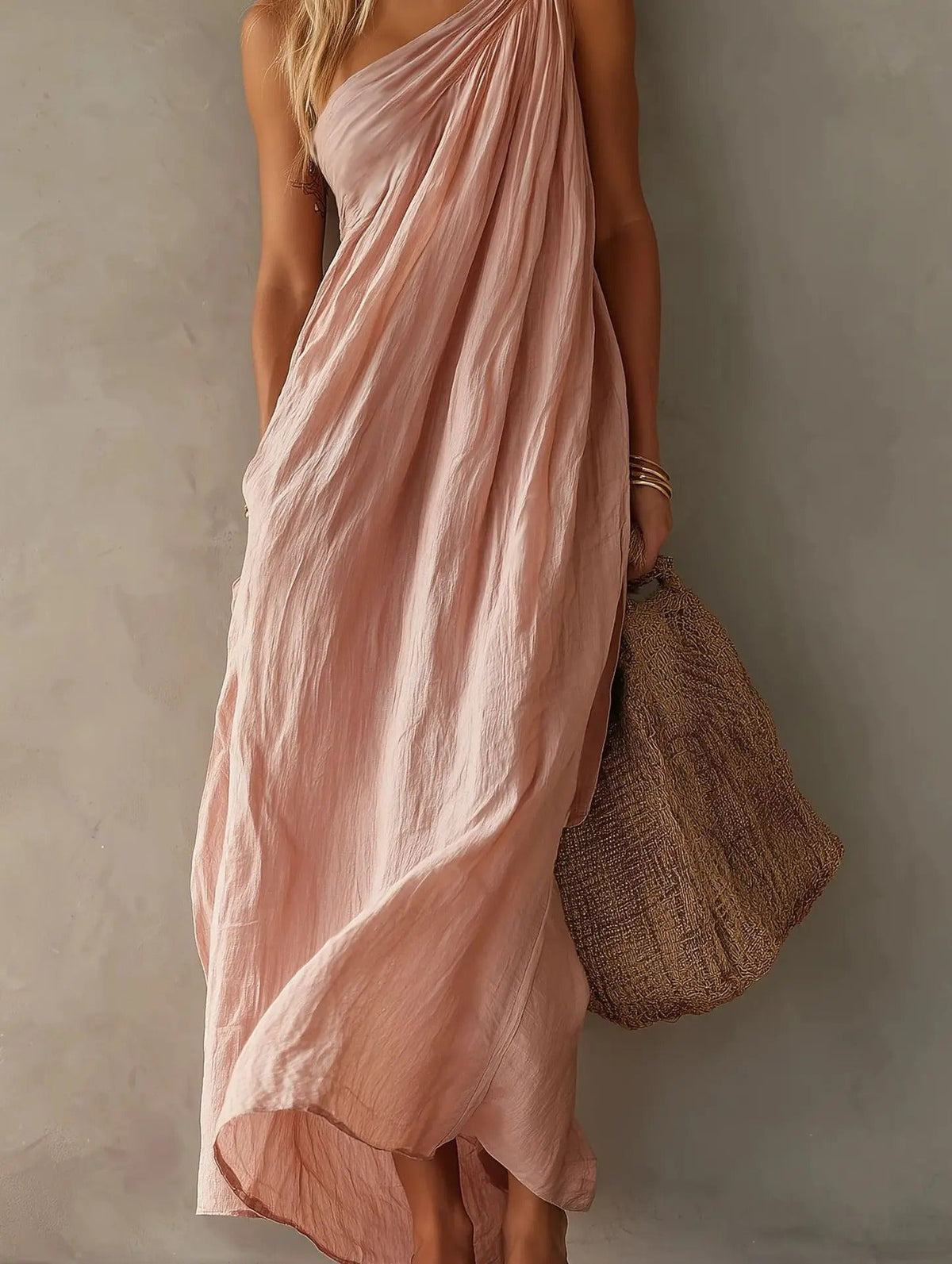 Aida Adriana Maxi Dress Asymmetric Effect Linen – Sienna Noosa